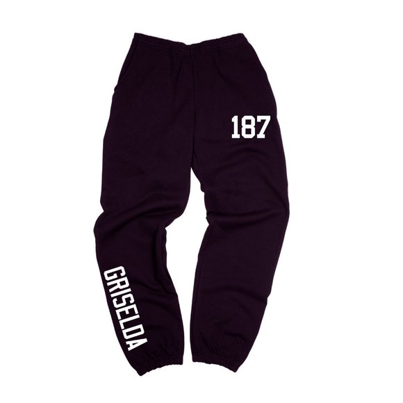 Griselda 187 Sweatpants, Black, White, 1, Retro, OG, 5, Oreo, 11, 6, 5, - Picture 1 of 3